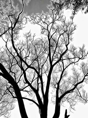 Beauty Art of Lonely Leafless Tree