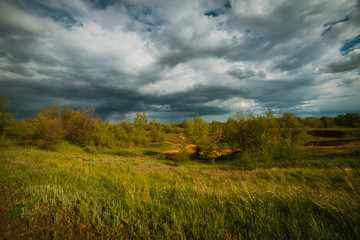 landscape with clouds