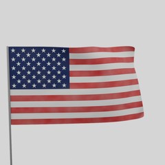 American Flag In The Wind