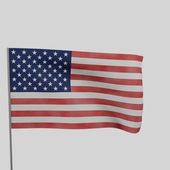 American Flag In The Wind