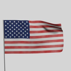 American Flag In The Wind