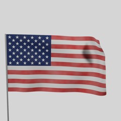 American Flag In The Wind