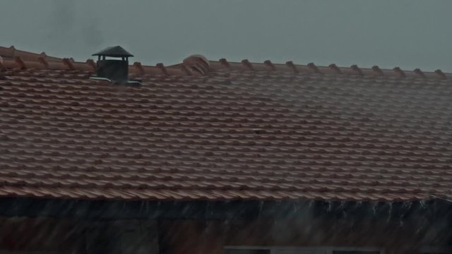 Heavy Rain on Roof