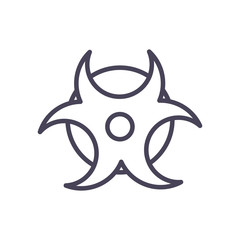 Medical hazard line style icon vector design