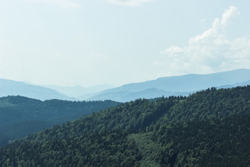 mountain landscape with clouds