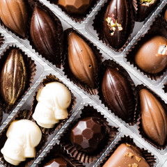 Homemade belgian chocolate. Close-up chocolate. Religious Holiday, The Sugar Feast After Ramadan....