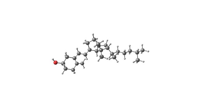 Vitamin D molecule rotating video full HD