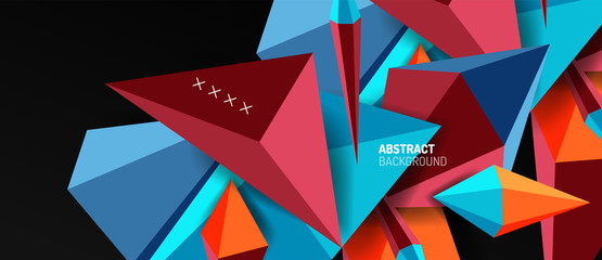Trendy simple triangle abstract background, dynamic motion concept. Vector Illustration For Wallpaper, Banner, Background, Card, Book Illustration, landing page