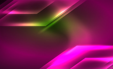 Dynamic neon shiny abstract background. Trendy abstract layout template for business or technology presentation, internet poster or web brochure cover, wallpaper