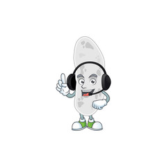 Obraz premium Gemmatimonadetes cartoon character style speaking with friends on headphone