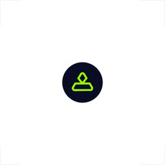 user person logo circle emblem design