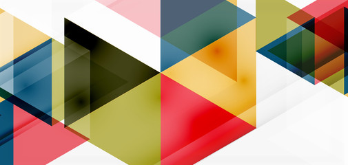 Geometric abstract background, mosaic triangle and hexagon shapes. Trendy abstract layout template for business or technology presentation, internet poster or web brochure cover, wallpaper