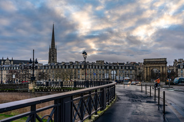 Street view in Bordeaux city, France