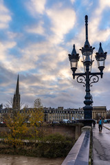 Fototapeta na wymiar Street view in Bordeaux city, France