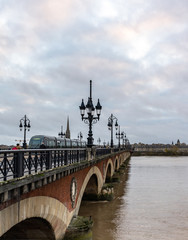 Pont de Pierre in Bordeaux, France