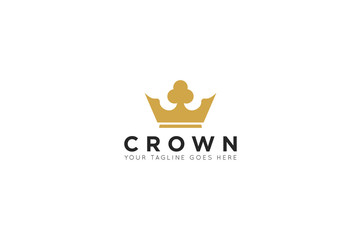 Fototapeta premium crown logo and royal icon vector illustration design template