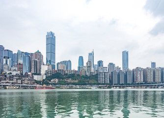 Fototapeta premium chongqing skyline at dusk