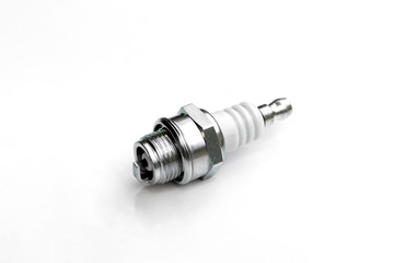 Spark plugs isolated on a white background.
