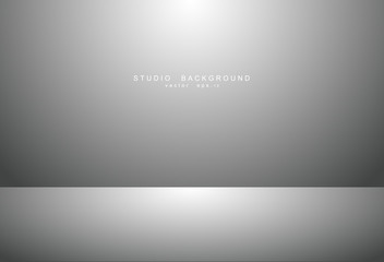 White grey gradient studio room background. Vector EPS 10