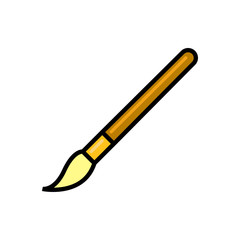Paint brush, canvas icon
