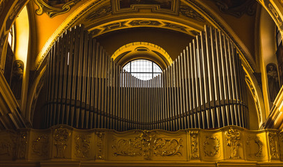 church organ pipes