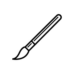 Paint brush, canvas icon