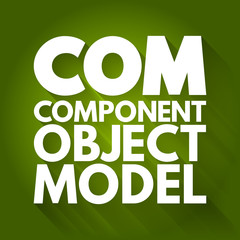 COM - Component Object Model acronym, technology concept background