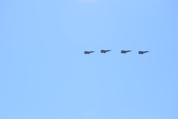 planes at the victory parade during the COVID-2019 pandemic