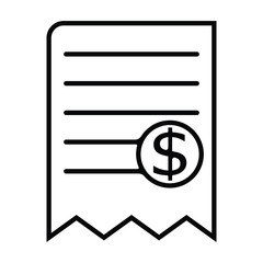 receipt icon vector from commerce collection