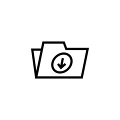 Archive, File, directory, document, folder, storage icon in outline style on white background