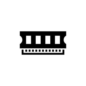black ram memory module icon clip art preview