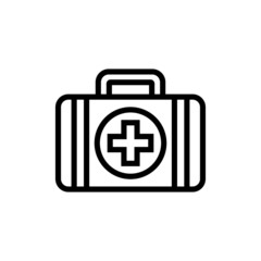 First aid Icon in outline style on white background, Medical symbol for your web site design, logo, app