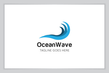 wave logo and icon vector illustration