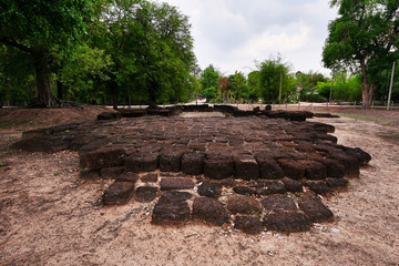 Sala Nang Khao archaeological site located in Na Dun District, Maha Sarakham