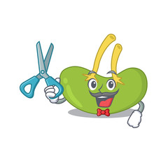 Spleen cartoon character design as talented barber