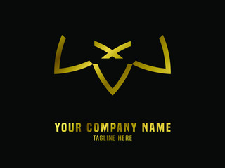 Abstract Logo Vector Gradient Gold