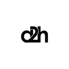 d2h letter original monogram logo design