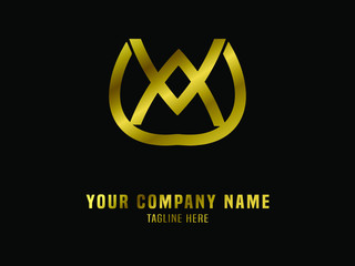 Abstract Logo Vector Gradient Gold