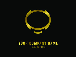 Abstract Logo Vector Gradient Gold