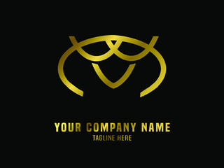 Abstract Logo Vector Gradient Gold