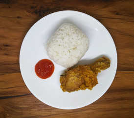 fried chicken on a white background