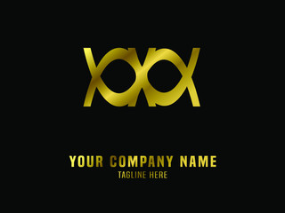 Abstract Logo Vector Gradient Gold