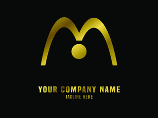 Abstract Logo Vector Gradient Gold