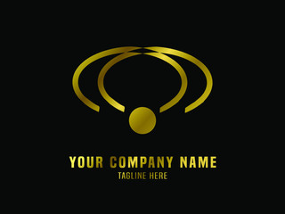 Abstract Logo Vector Gradient Gold