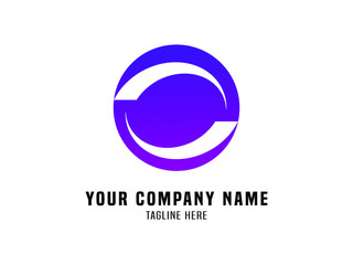 Abstract Logo Vector Gradient Blue