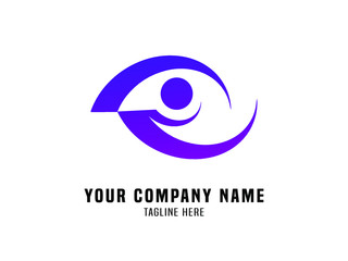 Abstract Logo Vector Gradient Blue