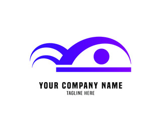 Abstract Logo Vector Gradient Blue