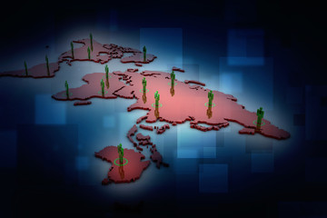 3d illustration Business Network concept
