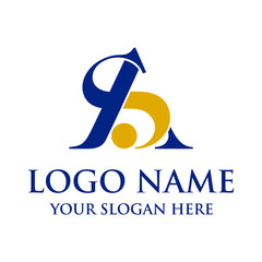 Initials SA or AS logo template