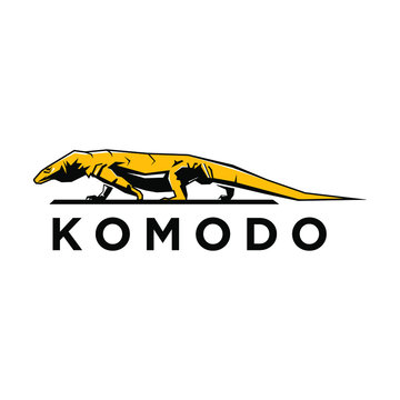 Komodo vector design illustration logo template